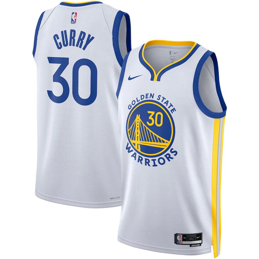 Men Golden State Warriors 30 Stephen Curry Nike White Association Edition 2022-23 Swingman NBA Jersey